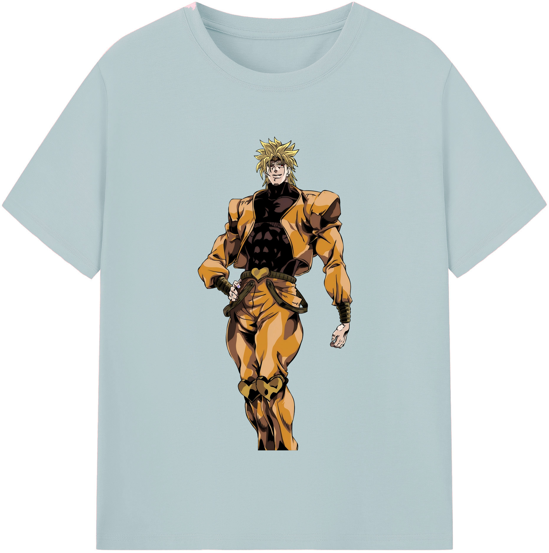 （画像用） ジョジョの奇妙な冒険 ディオ?ブランドー JoJo's Bizarre Adventure Dio Brando 綿100％半袖Tシャツ（フロントプリント）